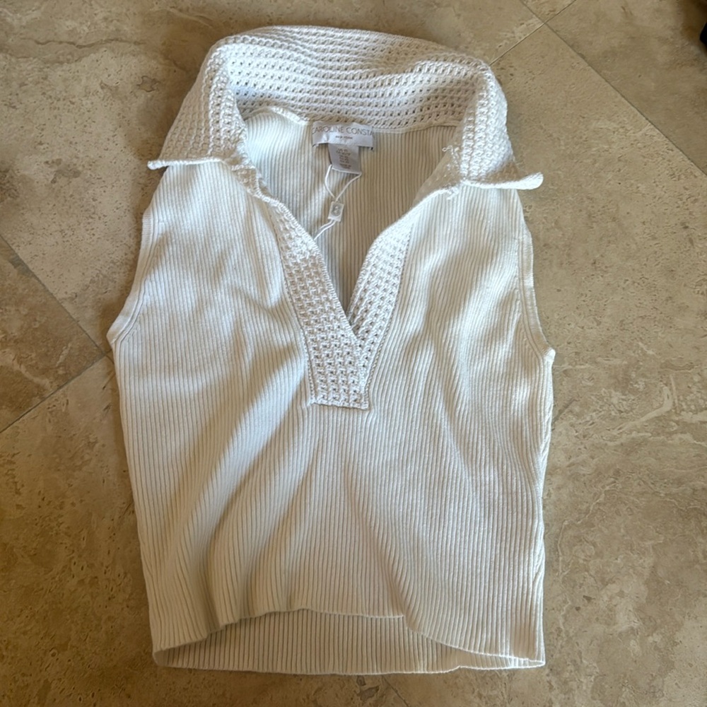 NWOT Caroline Constas Knit Sleeveless Top